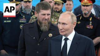 Putin makes a surprise trip to Chechnya and meets with its leader Ramzan Kadyrov