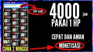 cara cepat tembus 4000 jam tayang youtube gratis dan aman