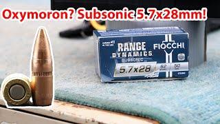 5.7x28mm, 62gr FMJ, Fiocchi Range Dynamics (57sub62)