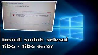 Atasi Windows cannot install required files. The file my be corrupt or missing