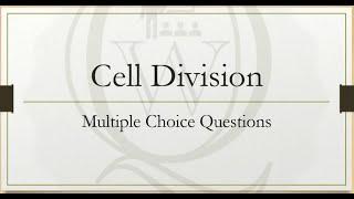 Cell Division (Mitosis and Meiosis)  | Multiple Choice Questions | Solved