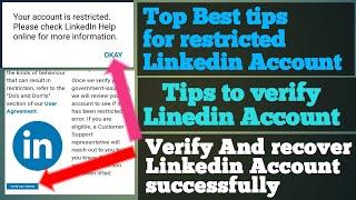 Top Best tips for Restricted Linkedin Account || Verify and recover Linkedin Account Successfully.