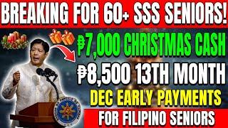 Breaking: Seniors 60+ Can Get ₱7K Christmas Cash + SSS 13th Month ₱8,500 & Dec 2024 Early Payments!