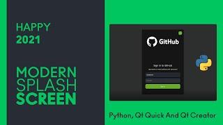 TEASER - Modern Splash Screen With Login - [Modern GUI/Flat Style/Python and Qt Quick]