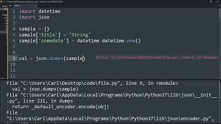 How to overcome "datetime.datetime not JSON serializable"?