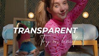 BEST 4K TRANSPARENT Pretty Crop Top TRY ON with Mirror View |Natural Petite Body TryOn | Sable Heart