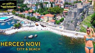 HERCEG NOVI Obala i Kupanje u Junu 2024 iz vazduha - HERCEG NOVI City & Beach [4K Aerial View] MNE