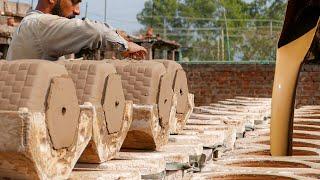 Skilled Boy Making Unique Flower Pots from Clay | One Man Show of Slip Casting Flower Pots Procedure