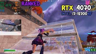 RTX 4070 + Intel i7 12700kf Fortnite Performance mode Gameplay FPS Benchmark test