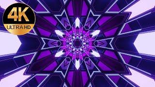 10 hour 4k TV Fast Moving Multi color Star Neon tunnel abstract background video, Live Wallpaper