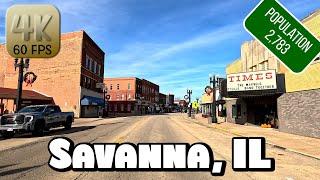 Driving Around Small Town Savanna, Illinois in 4k Video