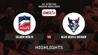 DEL2: Selber Wölfe vs. Blue Devils Weiden I Highlights - 44. Spieltag | SDTV Eishockey