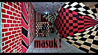 How to paint optical illution *CAT TEMBOK 3D* WALL PAINTING