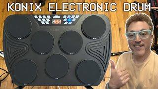 This cheap drum pad ROCKS! (Konix Electronic Drum With Built-In Speakers)