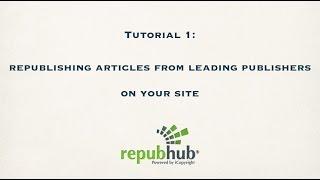 iCopyright WordPress Plugin:  Tutorial 1