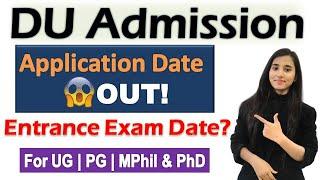 DU Admission Form 2021 || DU Application Form 2021 Started | DUET 2021