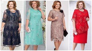 Very beautiful plus size mother of the bride dresses// party wear lace dress