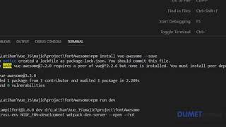 cara install fontawesome dengan npm di vuejs