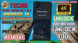 Tecno Spark Go 1 FRP Bypass  | Tecno Spark Go 1 Unlock by Unlock Tool| Android 14