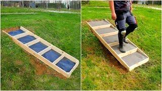 DIY Steps and Stairs in a Sloping Garden! This Gardener's Skills are Impressive!