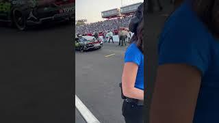 Erik Jones and Tyler Reddick cars on the grid at North Wilkesboro Nascar Allstar race