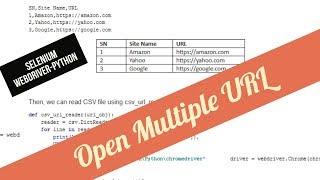 Open multiple URLs using Selenium with Python | QA Automation