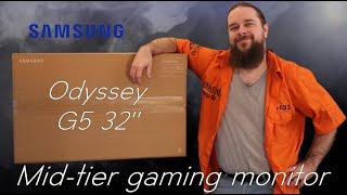 Unboxing Samsung Odyssey G5 32" gaming monitor