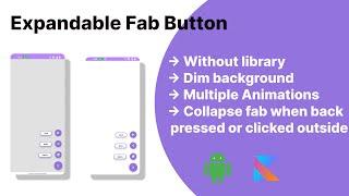 Expandable Floating Action Button with Animations ( Without Library ) - Android Studio Tutorial