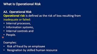 What Is Operational Risk and What Are the Components of Operational Risk? | With examples