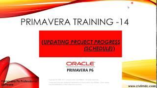 PPM P6 - 14 Updating project progress (Schedule)