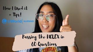 Passing NCLEX in 60 Questions Using UWORLD 2020 | Percentages | Tips/How to Use UWORLD