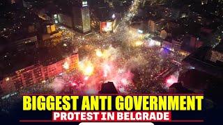 Over 100,000 protesters flood Belgrade in one of biggest anti-government rallies I Protest I Serbia