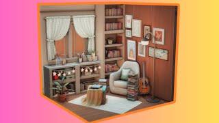 Cozy Reading Corner | The Sims 4 - Book Nook Kit | Stop Motion