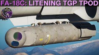 FA-18C Hornet: Litening TGP TPOD - Air To Ground Tutorial | DCS WORLD