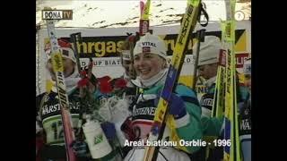 Биатлон, сезон 1995 96, 4 этап Брезно-Осрблье, командная гонка, женщины