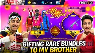 Surprised My Brother With Diwali Gifts  New Event Gift Of Lights 10,000 Diamond - Garena Free Fire