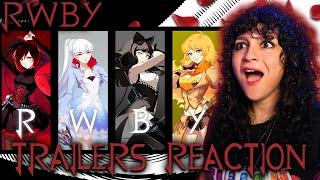 *• LESBIAN REACTS – RWBY – “RED, WHITE, BLACK, YELLOW” TRAILERS •*