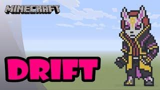 Minecraft: Pixel Art Tutorial and Showcase: Drift (Fortnite Battle Royale)