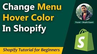 How To Change Menu Hover Color In Shopify Dawn Theme  Easy and Fast