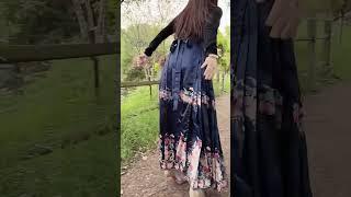 Woman in dress and high heels walking in a park #asmr