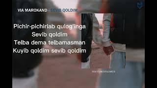 VIA Marokand - Sevib qoldim (LYRICS video) | ℗ RizaNova & VELOMUZ