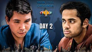 GRABECIOUS Na Brilliant Move!! | So vs Erigaisi Tata Steel Chess India 2024 Day 2