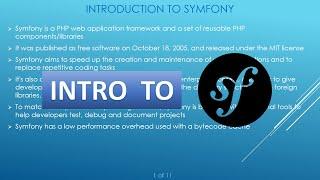 Introduction to Symfony | What is Symfony? | Features | Reasons to use Symfony | Pros and cons