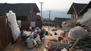 China rural village walk. Life in traditional ancient mountain village. Zenlei Village怎雷村,Guizhou・4K