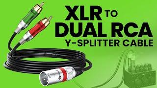 GEARit XLR Male to Dual RCA Male Y-Splitter Cable 2 RCA to 1 XLR Male to Male - Home Theater