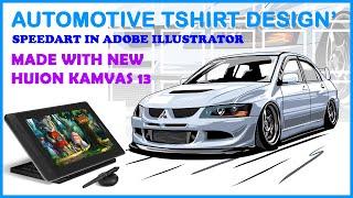 CAR TSHIRT DESIGN- EVO 8 jdm | Adobe illustrator Speedart |
