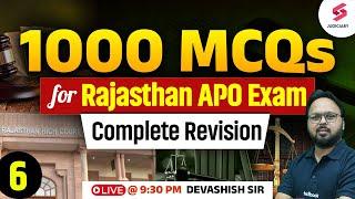 1000 MCQs for Rajasthan APO Exam 2024 | Rajasthan APO Exam Preparation | Devashish Sir - 7