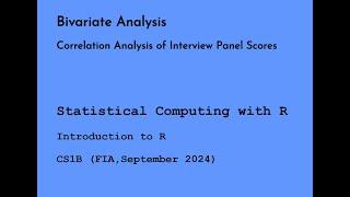 Correlation Analysis of Interview Panel Scores