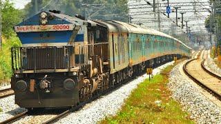 LHF BEAUTY climbs a Gradient with PALACE QUEEN on tow !! Indian Railways