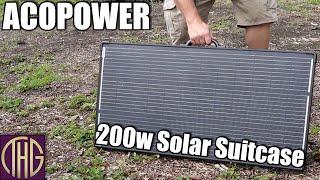 What Is A Solar Suitcase? ACOPOWER 200 Watt Lightweight Solar Suitcase Unboxing And Review!!